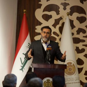 الشيخ عدنان الشحماني يلقي كلمته في مؤتمر الامام الحسن ع
