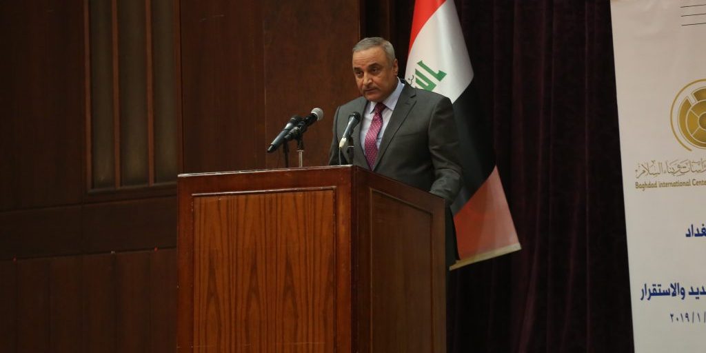 د. محمد سلمان الطائي خلال كلمته في مؤتمر بغداد الاول 18-1-2019