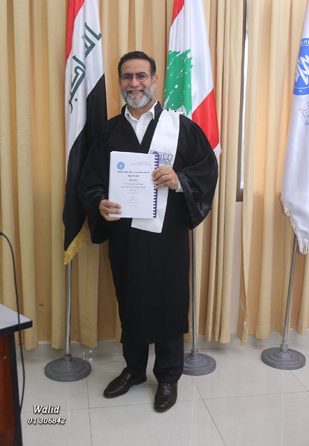 الشيخ الشحماني يحصل على شهادة الدكتوراه