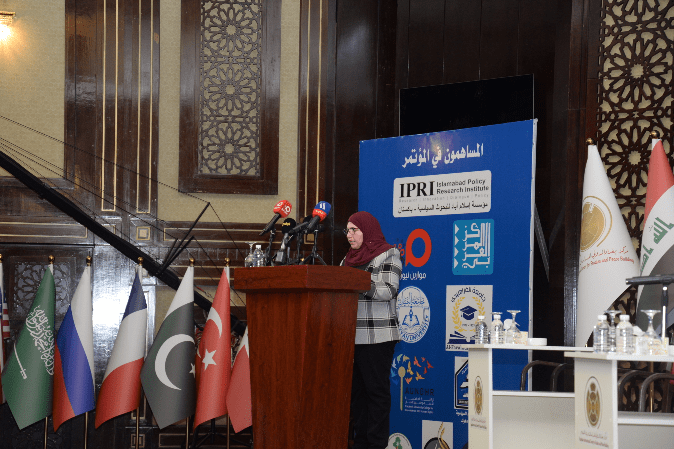 كلمة ا.م.د بتول حسين في المؤتمر الذي اقامته جامعة بغداد بالتعاون مع مركز بغداد الدولي
